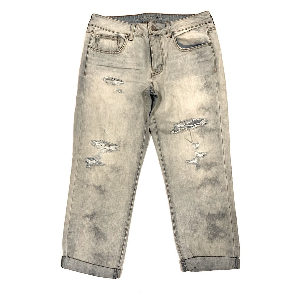 American Eagle Outfitters Boy Crop Button Fly Jeans